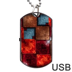 Abstract Depth Structure 3d Dog Tag Usb Flash (two Sides) by Pakrebo