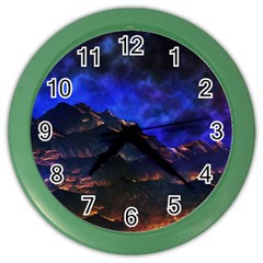 Landscape Sci Fi Alien World Color Wall Clock by Pakrebo