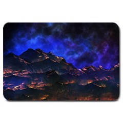 Landscape Sci Fi Alien World Large Doormat  by Pakrebo