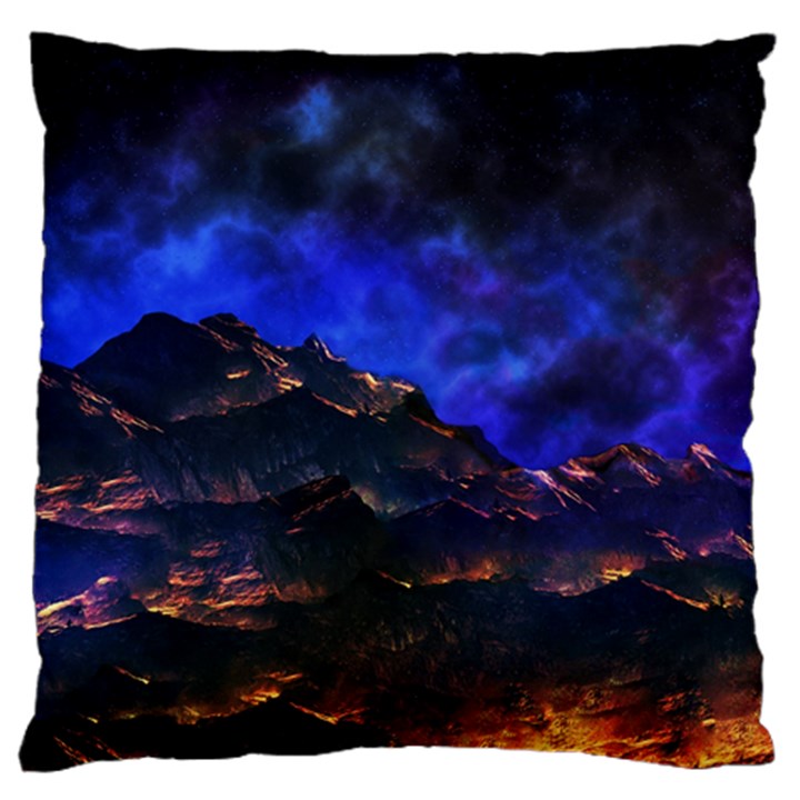 Landscape Sci Fi Alien World Large Flano Cushion Case (Two Sides)