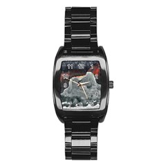 Mountains Scene Landscape Stainless Steel Barrel Watch by Pakrebo