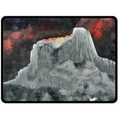 Mountains Scene Landscape Double Sided Fleece Blanket (large)  by Pakrebo