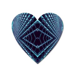 Sci Fi Texture Futuristic Design Heart Magnet by Pakrebo