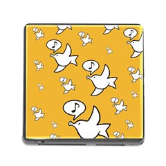 Whistling Sparrow - On Yellow - By Larenard Memory Card Reader (square 5 Slot) by LaRenard