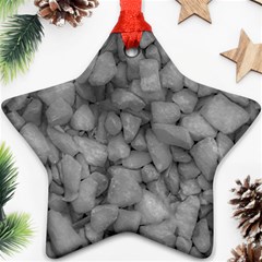 Soft Gray Stone Pattern Texture Design Ornament (star)