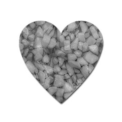 Soft Gray Stone Pattern Texture Design Heart Magnet by dflcprintsclothing