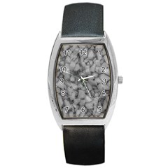 Soft Gray Stone Pattern Texture Design Barrel Style Metal Watch by dflcprintsclothing