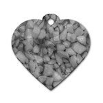 Soft Gray Stone Pattern Texture Design Dog Tag Heart (Two Sides) Front