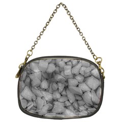 Soft Gray Stone Pattern Texture Design Chain Purse (two Sides) by dflcprintsclothing