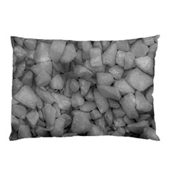 Soft Gray Stone Pattern Texture Design Pillow Case by dflcprintsclothing