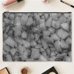 Soft Gray Stone Pattern Texture Design Cosmetic Bag (XXXL) Front