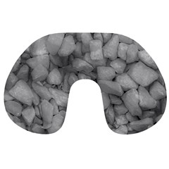 Soft Gray Stone Pattern Texture Design Travel Neck Pillows by dflcprintsclothing