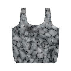 Soft Gray Stone Pattern Texture Design Full Print Recycle Bag (m) by dflcprintsclothing