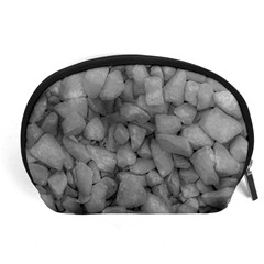 Soft Gray Stone Pattern Texture Design Accessory Pouch (large)