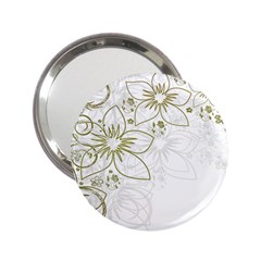 Flowers Background Leaf Leaves 2 25  Handbag Mirrors by Mariart