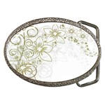 Flowers Background Leaf Leaves Belt Buckles Front