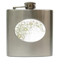 Flowers Background Leaf Leaves Hip Flask (6 Oz) by Mariart