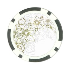 Flowers Background Leaf Leaves Poker Chip Card Guard by Mariart