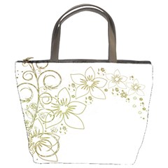 Flowers Background Leaf Leaves Bucket Bag by Mariart