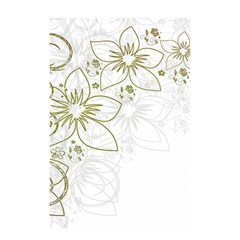 Flowers Background Leaf Leaves Shower Curtain 48  X 72  (small)  by Mariart