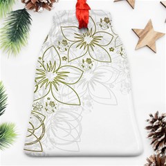 Flowers Background Leaf Leaves Ornament (bell) by Mariart