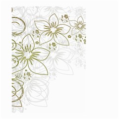 Flowers Background Leaf Leaves Small Garden Flag (two Sides) by Mariart