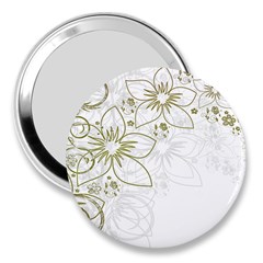 Flowers Background Leaf Leaves 3  Handbag Mirrors by Mariart