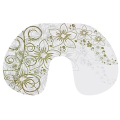 Flowers Background Leaf Leaves Travel Neck Pillows by Mariart