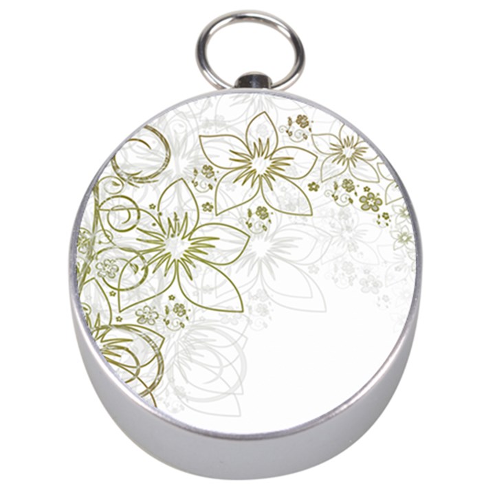 Flowers Background Leaf Leaves Silver Compasses