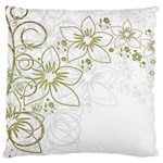 Flowers Background Leaf Leaves Large Flano Cushion Case (One Side) Front