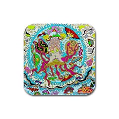 Supersonic Octopus Rubber Square Coaster (4 pack) 