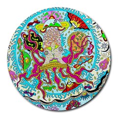 Supersonic Octopus Round Mousepads by chellerayartisans