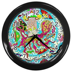 Supersonic Octopus Wall Clock (black) by chellerayartisans