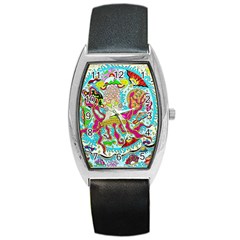 Supersonic Octopus Barrel Style Metal Watch by chellerayartisans