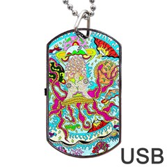 Supersonic Octopus Dog Tag Usb Flash (one Side) by chellerayartisans