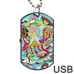 Supersonic Octopus Dog Tag USB Flash (Two Sides) Front