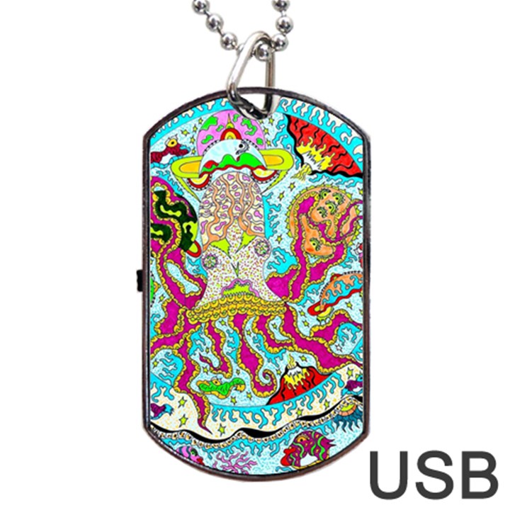 Supersonic Octopus Dog Tag USB Flash (Two Sides)