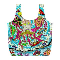 Supersonic Octopus Full Print Recycle Bag (l) by chellerayartisans