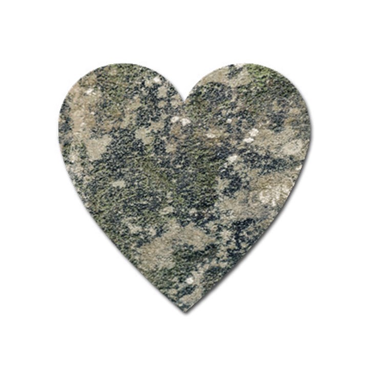 Grunge Camo Print Design Heart Magnet