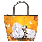 Wonderful Unicorn With Fairy Bucket Bag Front