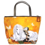 Wonderful Unicorn With Fairy Bucket Bag Back