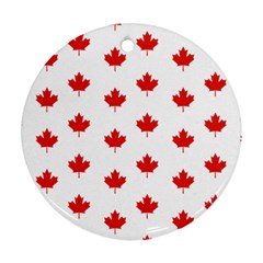 Maple Leaf Canada Emblem Country Ornament (round) by Mariart