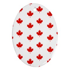 Maple Leaf Canada Emblem Country Ornament (oval) by Mariart