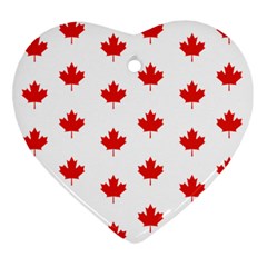 Maple Leaf Canada Emblem Country Ornament (heart) by Mariart