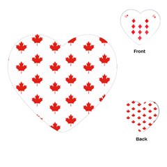 Maple Leaf Canada Emblem Country Playing Cards (heart) by Mariart