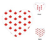 Maple Leaf Canada Emblem Country Playing Cards (Heart) Front