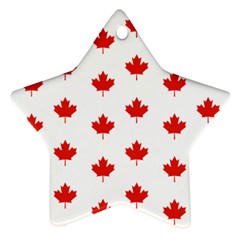 Maple Leaf Canada Emblem Country Star Ornament (two Sides) by Mariart