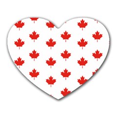 Maple Leaf Canada Emblem Country Heart Mousepads by Mariart