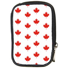 Maple Leaf Canada Emblem Country Compact Camera Leather Case by Mariart