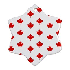 Maple Leaf Canada Emblem Country Ornament (snowflake) by Mariart